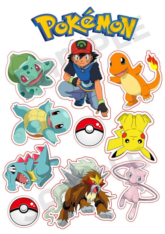 POKEMON Stickers Pack Of 10 pc