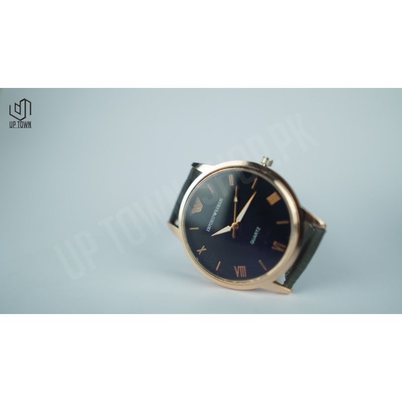Grey-Blue Emporio Armani Strap Watch
