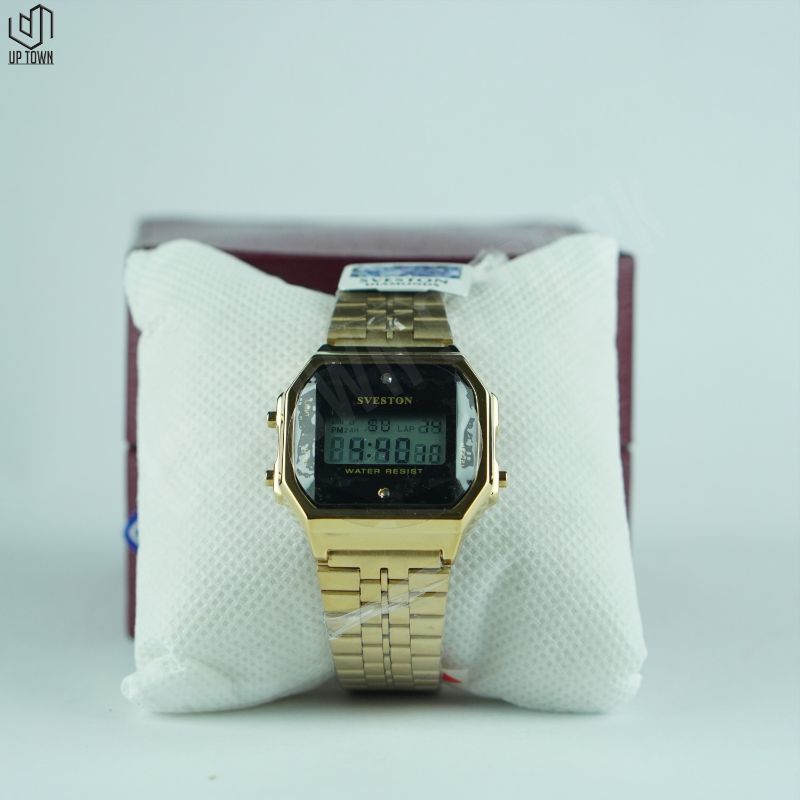 Sveston Vintage Digital Golden Chain watch
