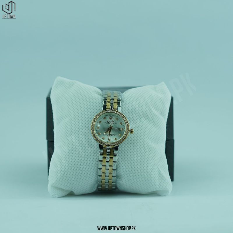 Rolex Chronometer Diamond Silver Dial Watch for Girls