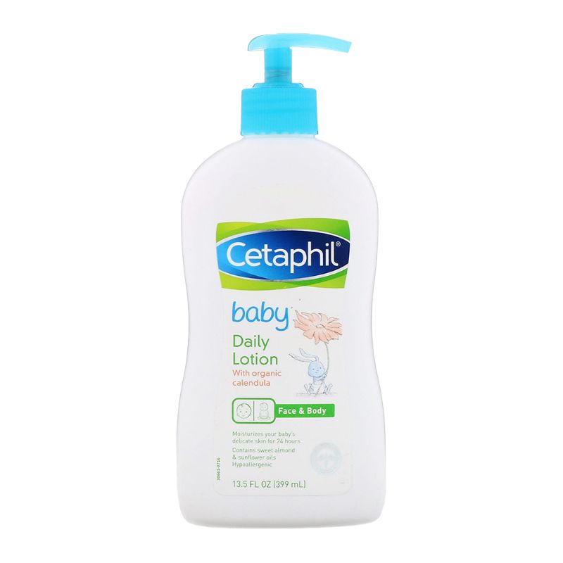 Cetaphil Baby Daily Lotion with Organic Calendula Face & Body 13.5 fl oz (399mL)