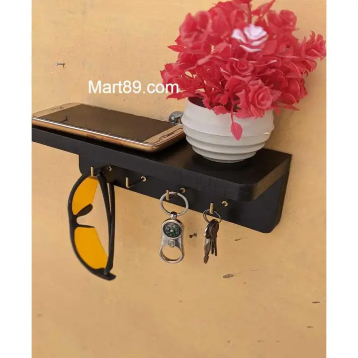 wall Decor 2 in 1 key holder & Mobile charging stand for wall