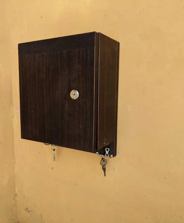 first aid box Multi purpose wall mounted wooden Security locker plus keys holder