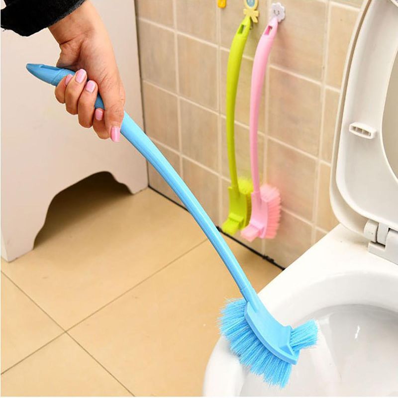AlClean Toilet Brush High Quality, Double Sided Toilet Cleaning Brush, Plastic