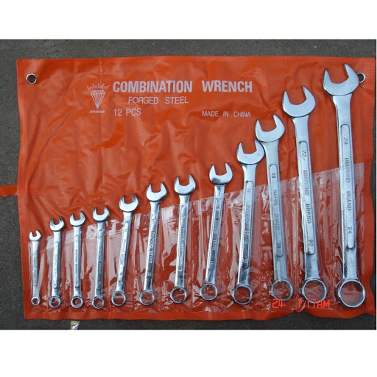 Complete Set of 12 Key Ratchet Spanners Combination Wrenches Of Auto Repair Hand Tool For Cars Kit Ring Fix Spanner ??? Tool kit Combination Wrench Goti Pana Screw Driver Bit Hand Tools Kit Car Bike Cycle Repairing Hand Tool Toolkit 12 PC Piece