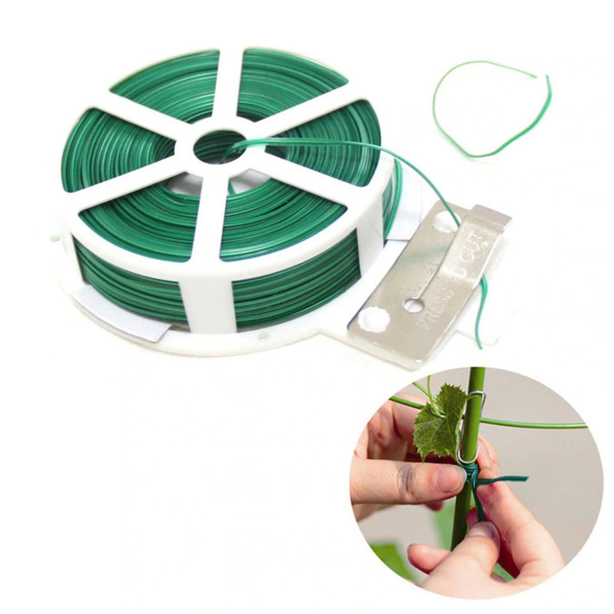 Merchandise.Ph Plastic Twist Tie Wire Spool With Cutter For Garden Yard Plant