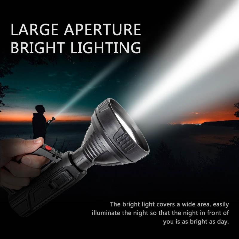 Led Flashlight Portable LED Rechargeable Searchlight Super Bright Handheld Spotlight Flashlight