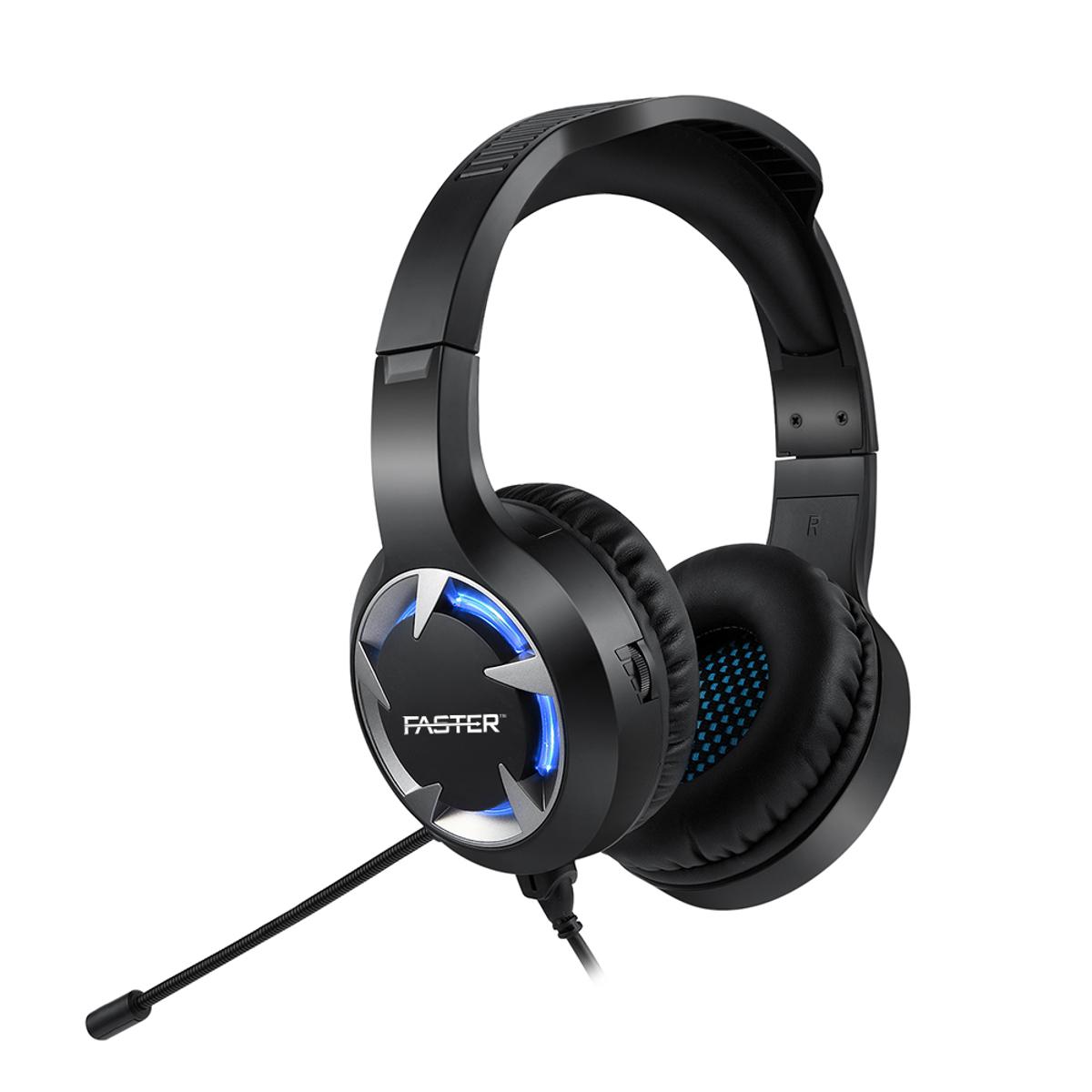 FASTER Blubolt BG-100 Surrounding Sound Gaming Headset with Noise Cancelling Microphone for PC and Mobile