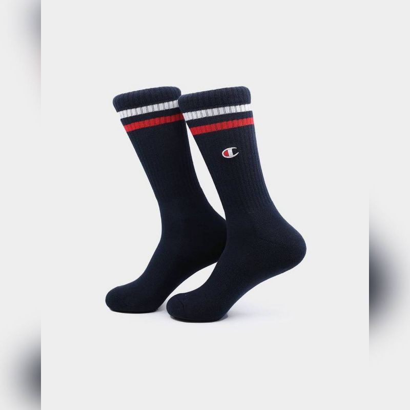 Men's 3-Pack Double Dry Moisture Wicking Logo Crew Socks