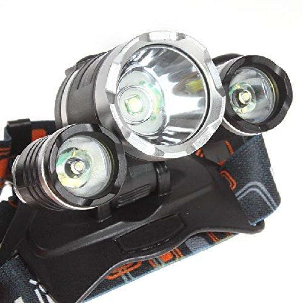 6000 Lumen High Power LED Headlamp, Rechargeable 3 CREE XM-L T6 Bright Headlights, Waterproof Head Flashlight for Outdoor