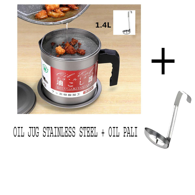OIL JUG STAINLESS + OIL PALI FREE