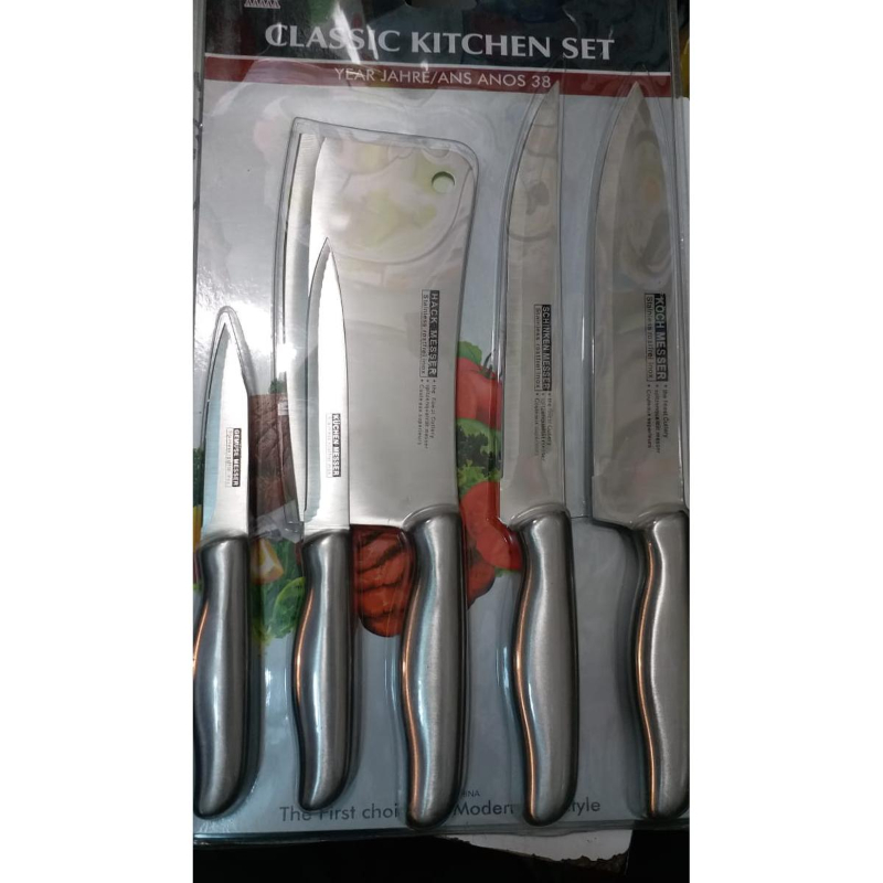 Pack Of 5 - Shef Knife Set - Silver