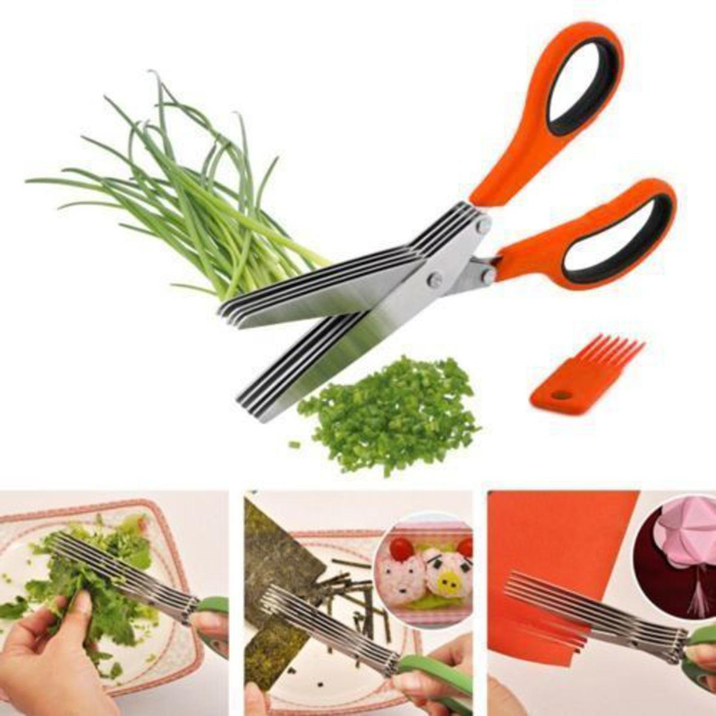 1 x 5 Blades Kitchen Multipurpose Stainless Steel Scissor