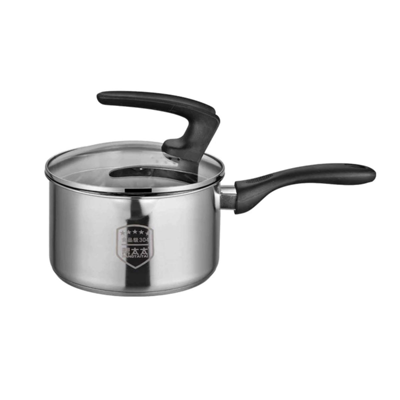 Stainless Steel Soup Pot 18 cm Heating Pot Different Sizes Cooking Pot Instant Noodles Milk Egg Soup Kitchen Cookware