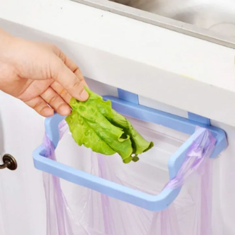 Home Towel Hanger Garbage Bag Holder Stand Dustbin Shopper Bag Holder Trash Bag Holder Hanging Plastic Rubbish Pouch Carrier