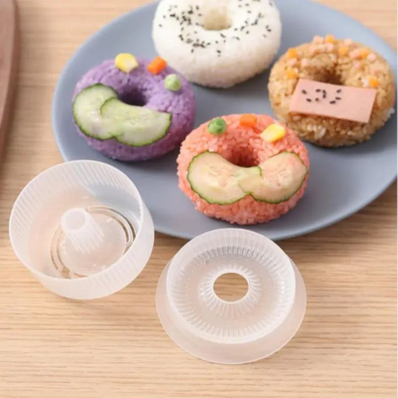 Donut Round Rice Ball Mold Non-Stick Sushi Maker DIY Easy Rice Ball Press Mold Children's Baby Bento Set Kitchen Accessories