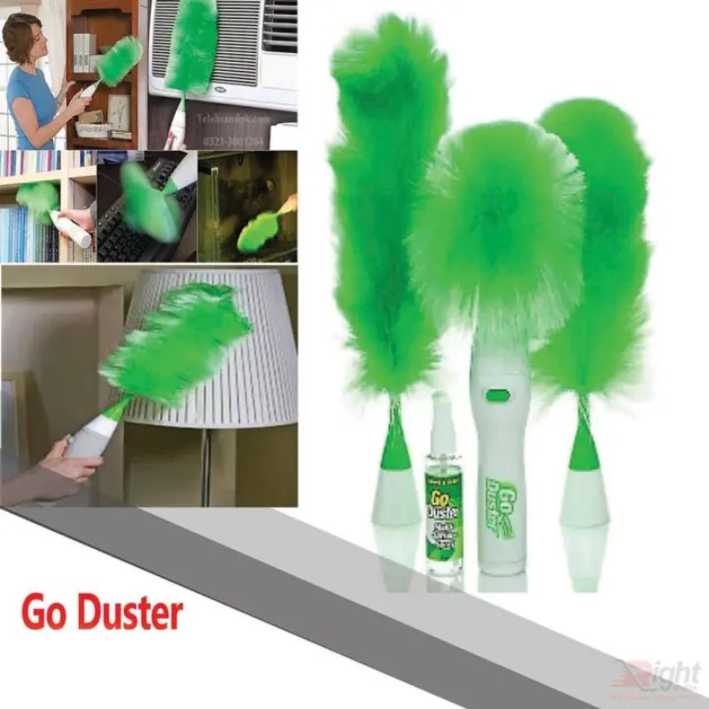 Go Duster - Creative Handheld, Sward Go Dust Electric Feather Spin Home Duster Electric Plumero Microfibra Dust Brush
