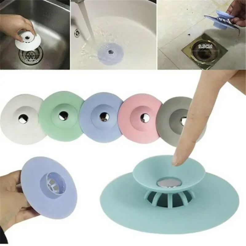 Silicone Hair Sink Flex Strainers Drainer Kitchen Bathroom Anti-Clogging Filter Sundry Catchers Floor Drain Cover Tool Accessory Basin Stopper