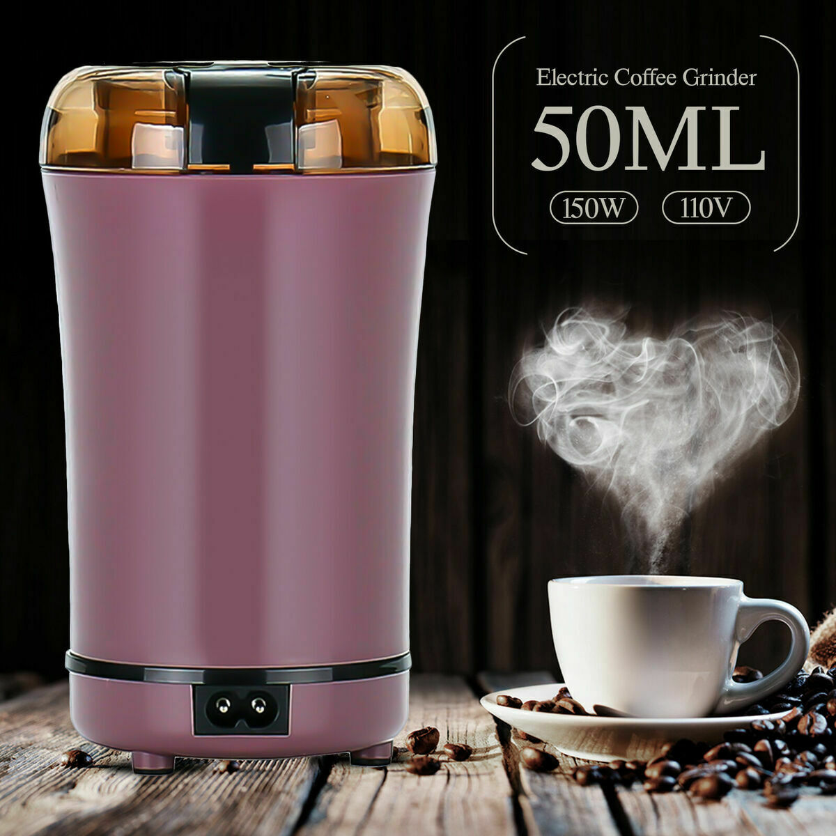 Electric Coffee Grinder Maker Grain Stainless Steel Blade Portable Mill Machine for Mocha Peanut Bean Automatic Burr Grinders for Coffee